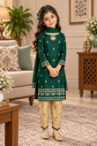 Green Embroidered 3-Piece suit