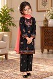 3pc Black embroidered lawn suit