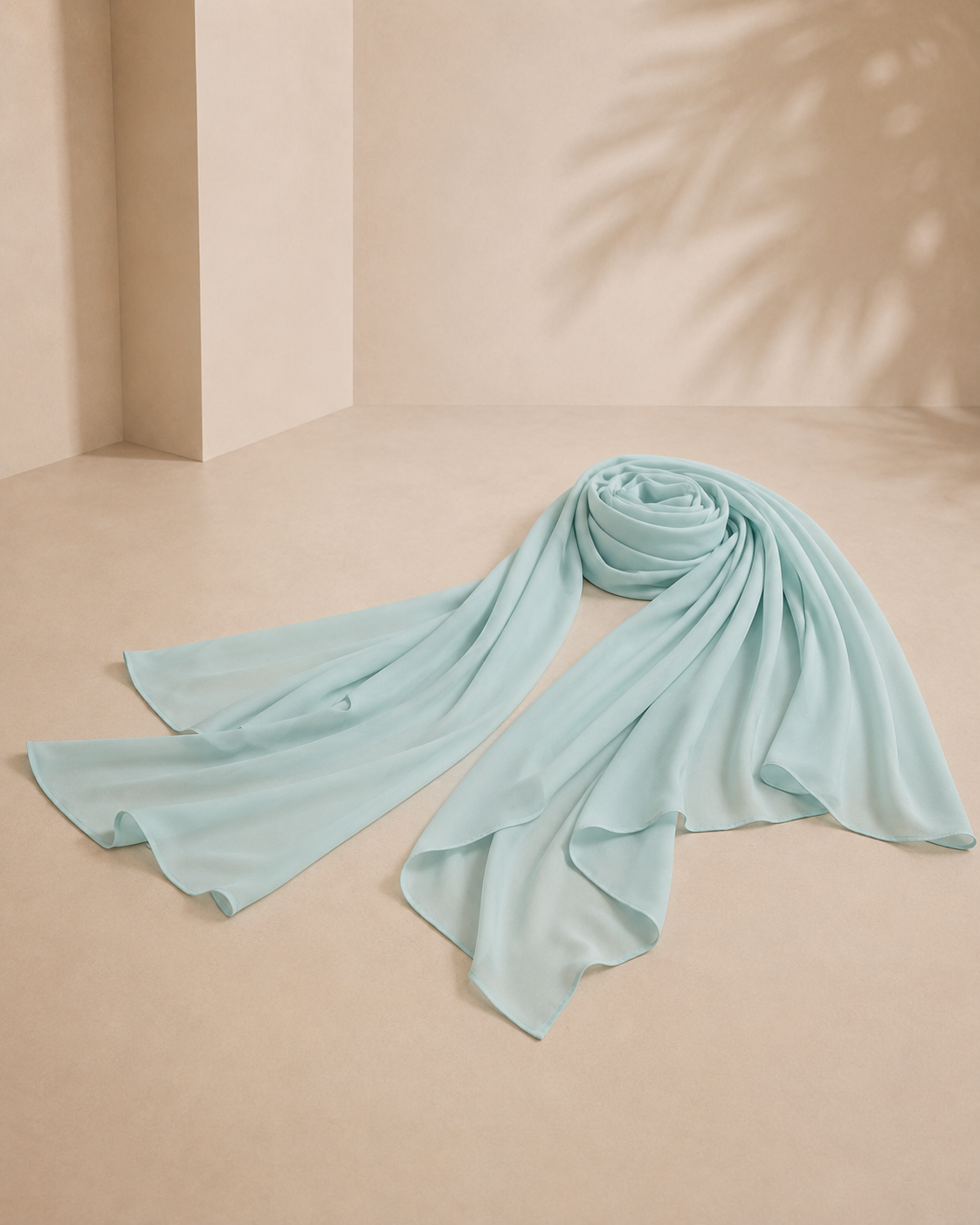 Premium Light Blue Abaya Set with Matching Stole