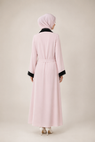 Abaya with Black Lace Front
