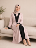 Abaya with Black Lace Front