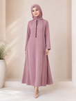 Frock-Cut Button-Front Abaya