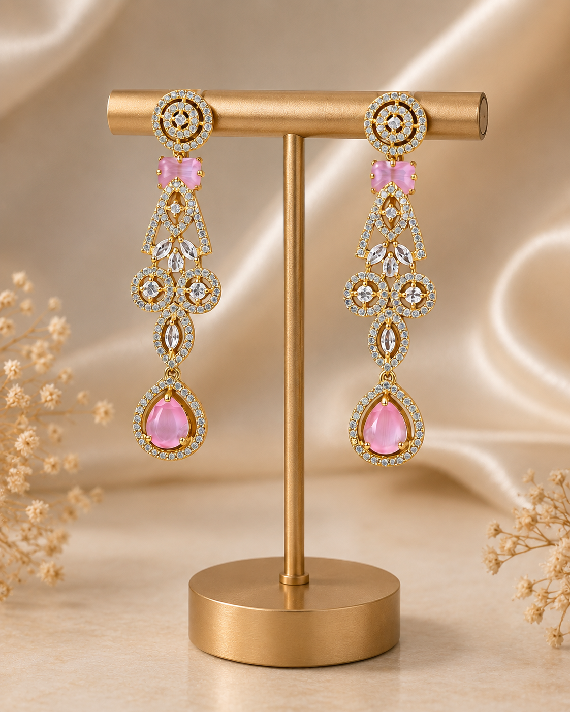 Stone-Set Earrings — No. 042