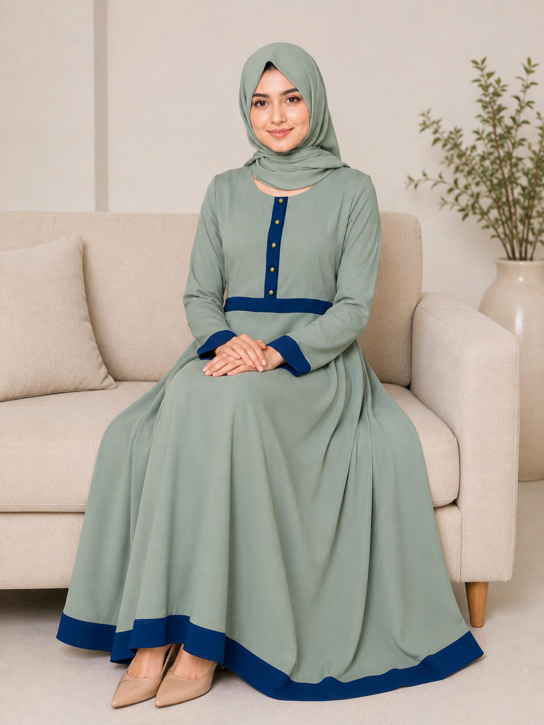 Layered Frock-Style Burqa