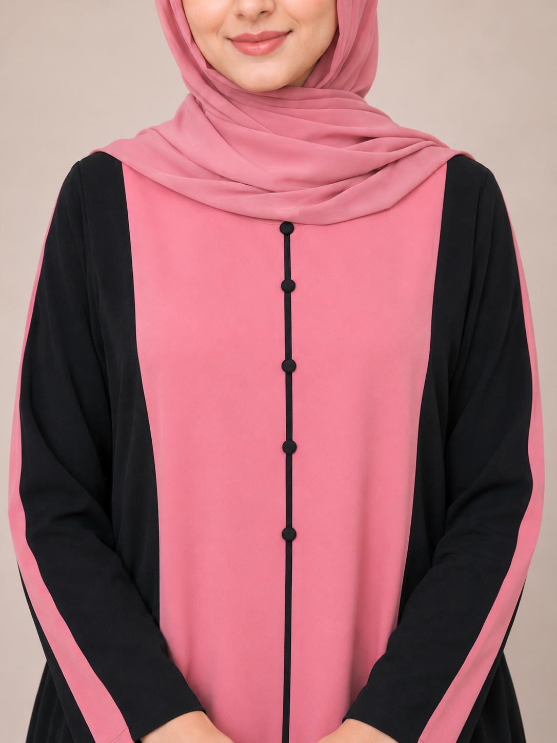Two-Shade Button Burqa