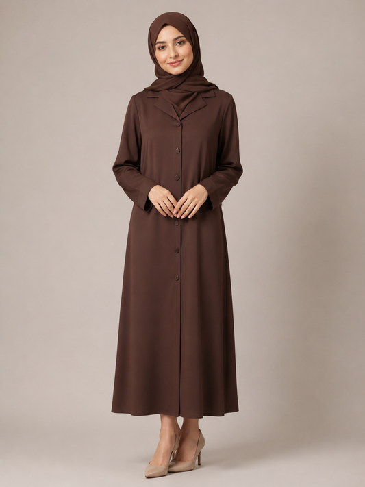 Brown Shirt-Style Burqa