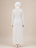 White Polka Dot Burqa