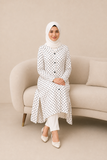 White Polka Dot Burqa