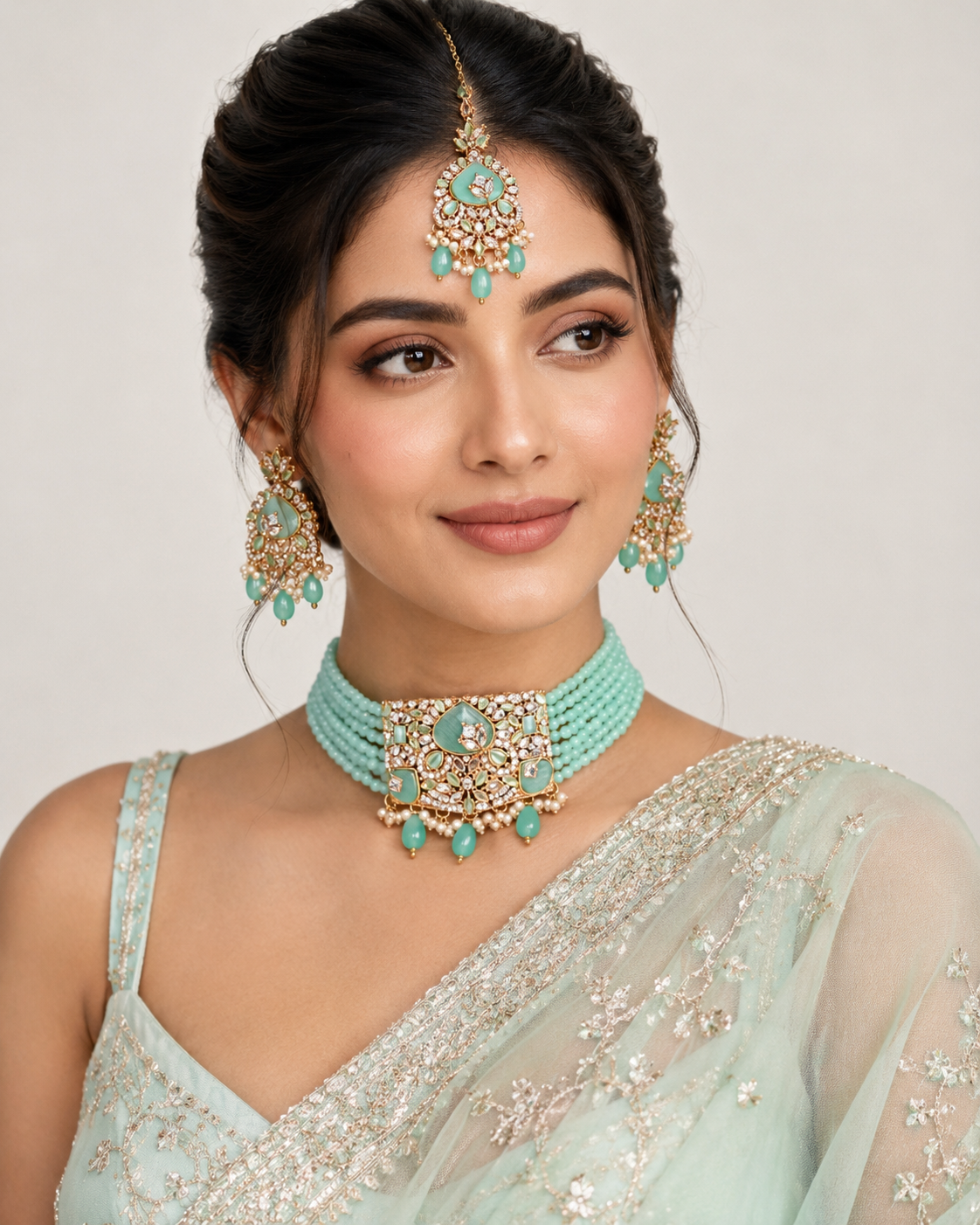 Jhumka Earrings and Chukar Set