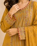 Traditional Embroidered Three-Piece Suit with Dupatta
