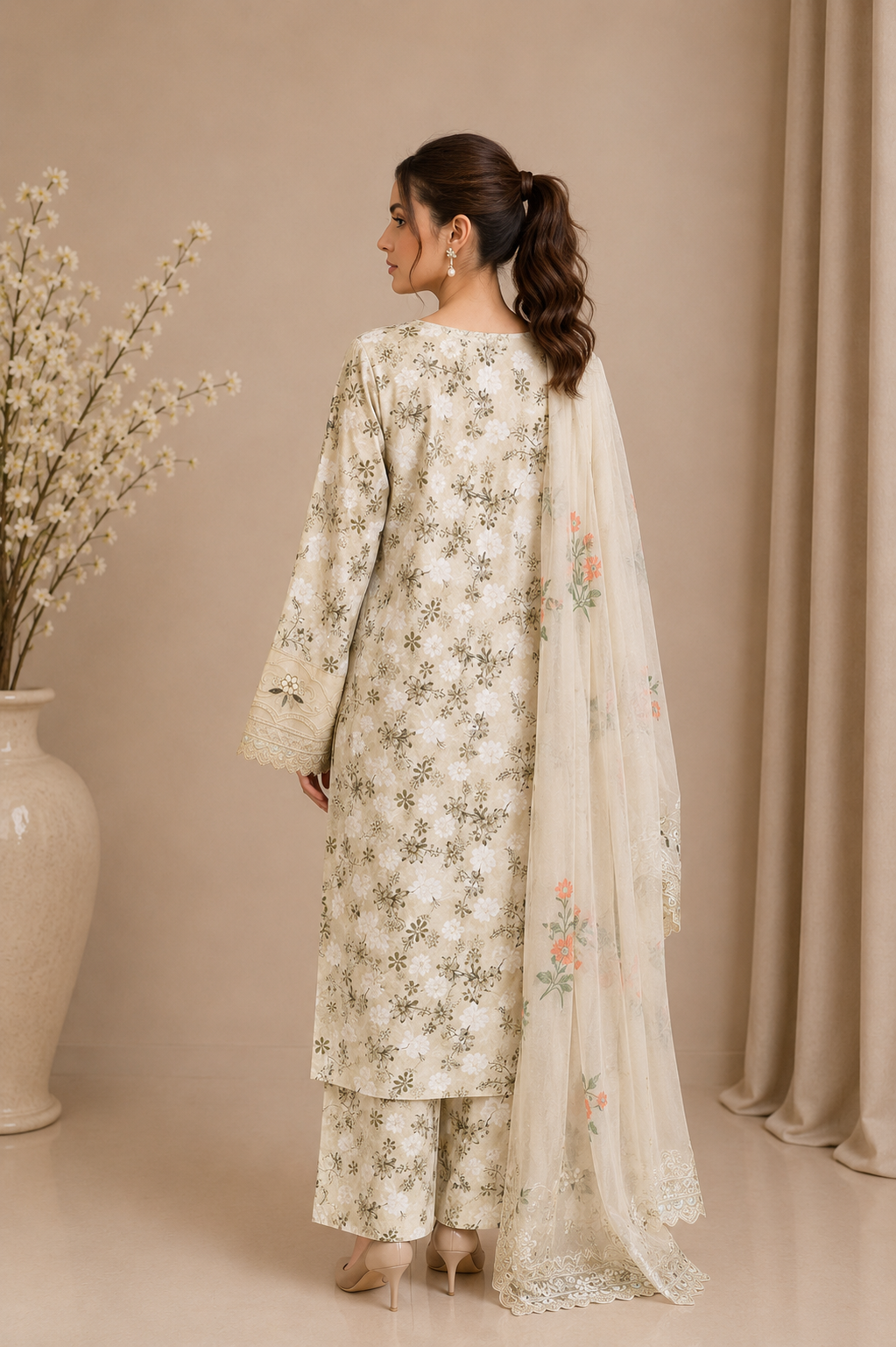 Embroidered Kameez Suit — No. 202