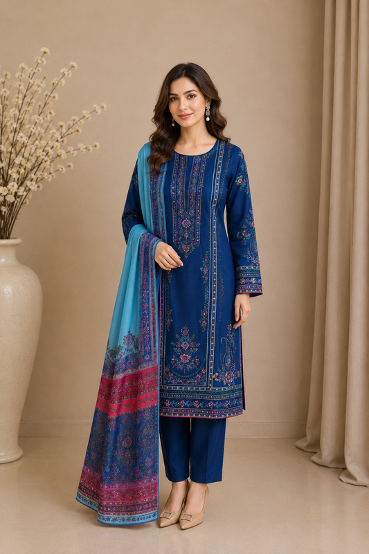 Embroidered Kameez Suit — No. 206