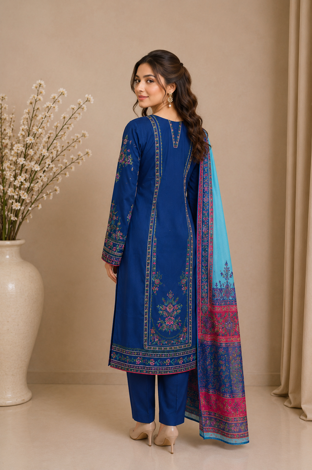 Embroidered Kameez Suit — No. 206