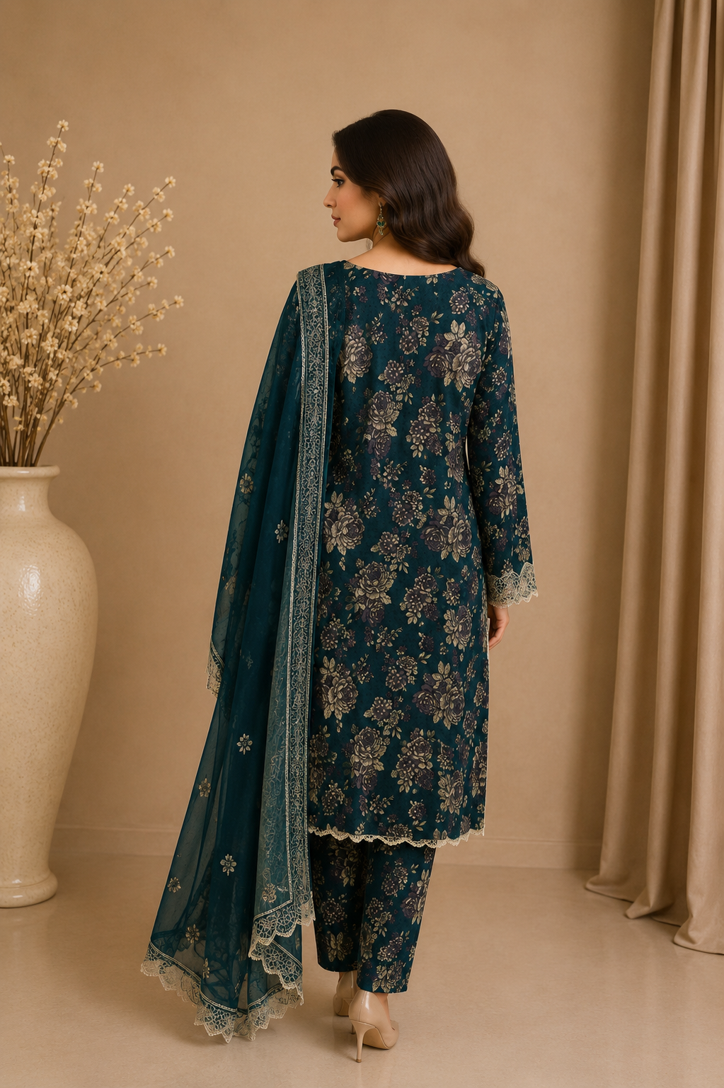 Embroidered Kameez Suit — No. 224