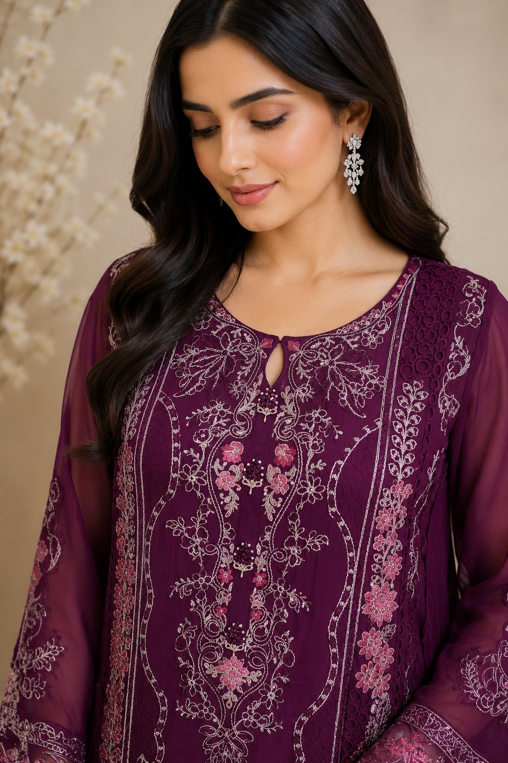 Embroidered Kameez Suit — No. 212