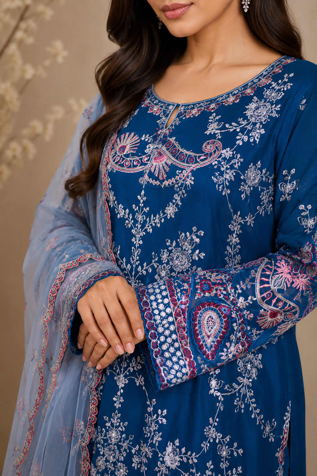 Embroidered Kameez Suit — No. 214