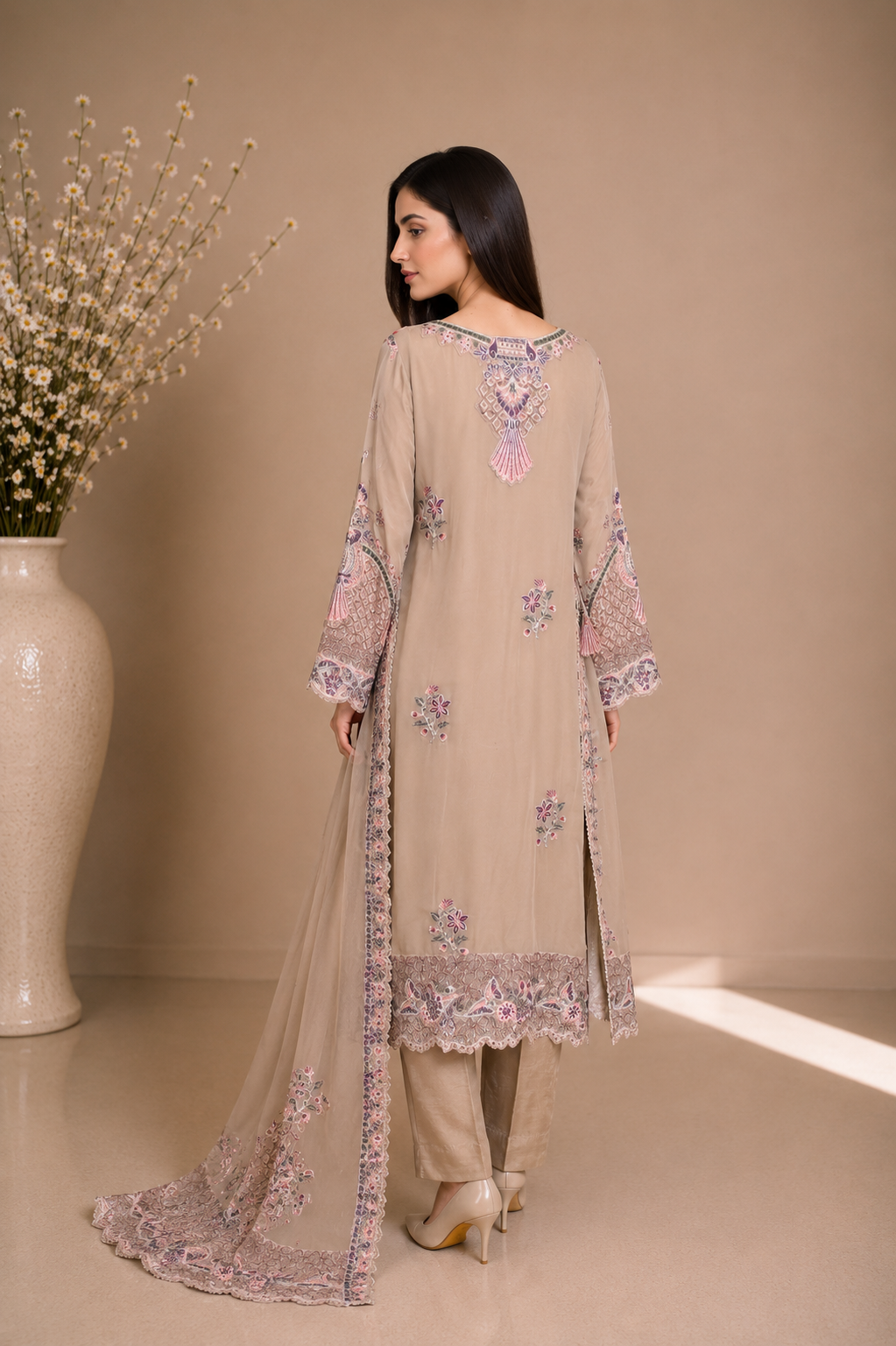 Embroidered Kameez Suit — No. 210