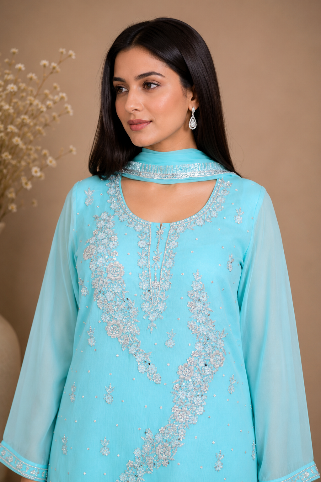 Embroidered Kameez Suit — No. 192