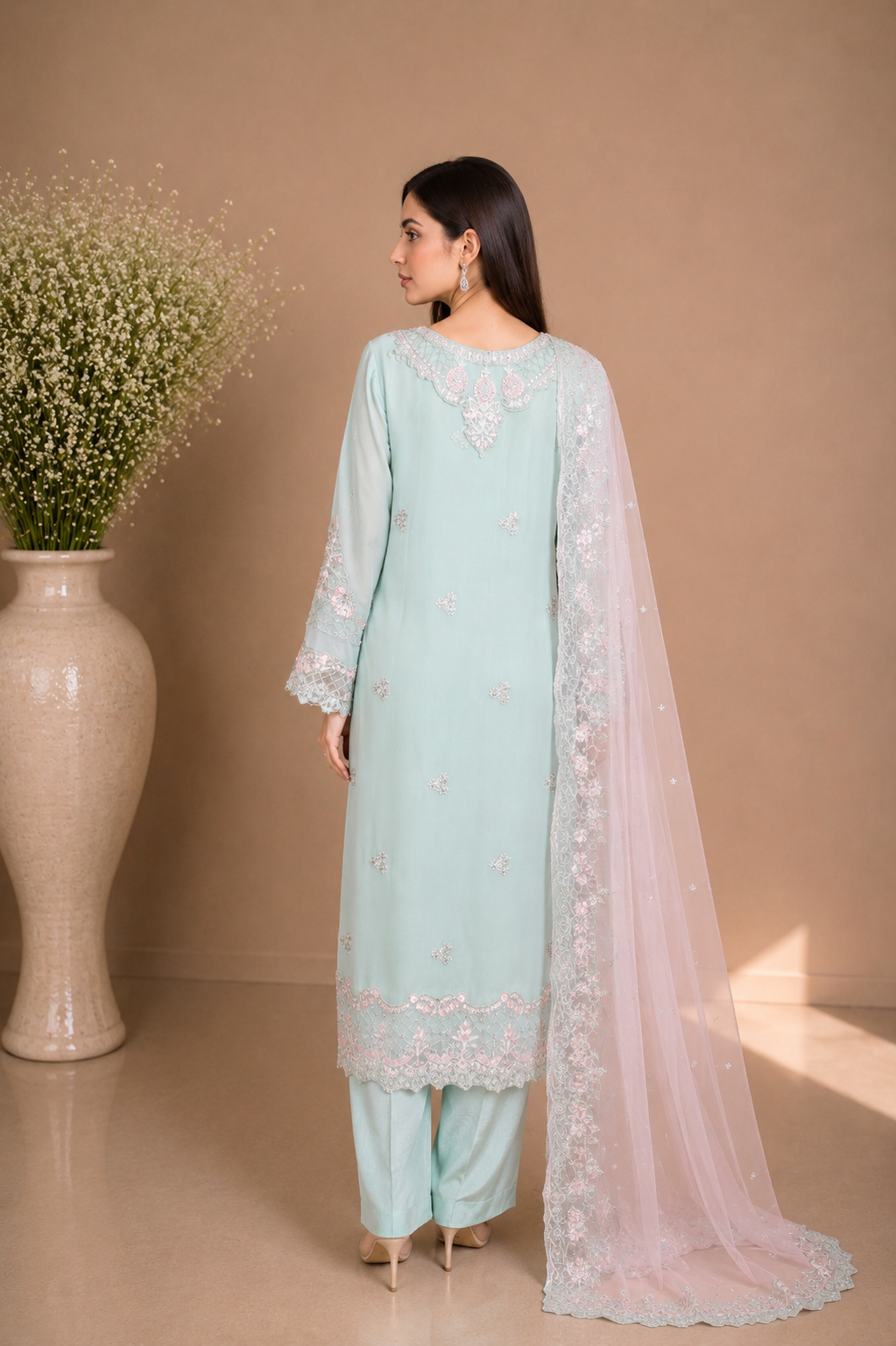Embroidered Kameez Suit — No. 200
