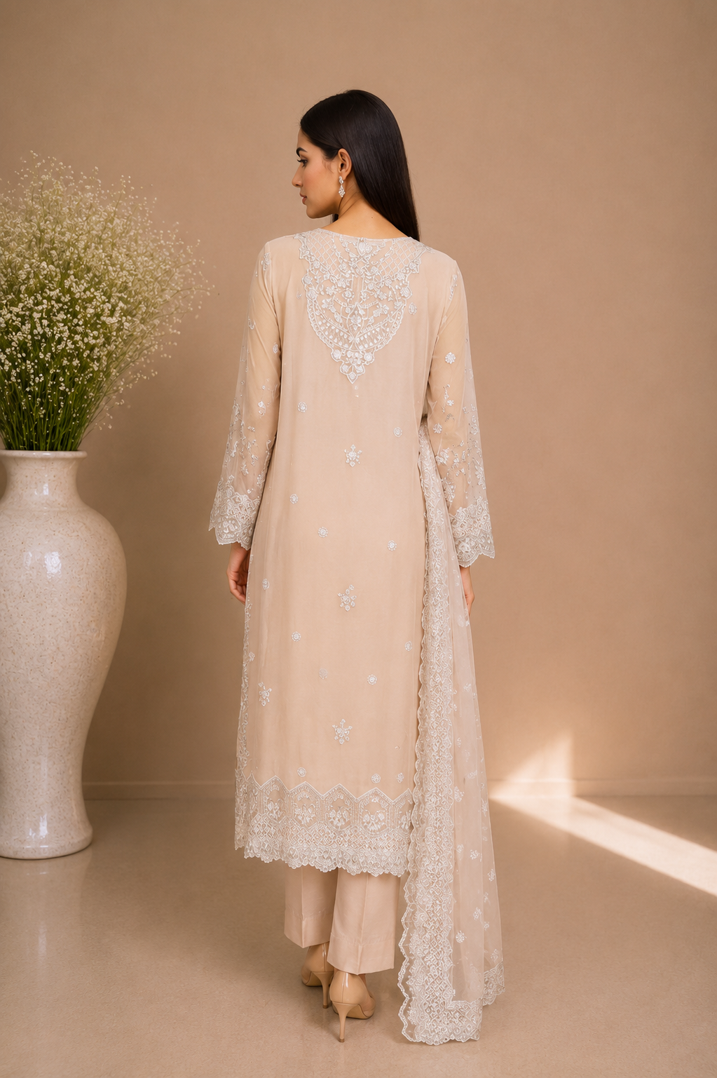 Embroidered Kameez Suit — No. 198
