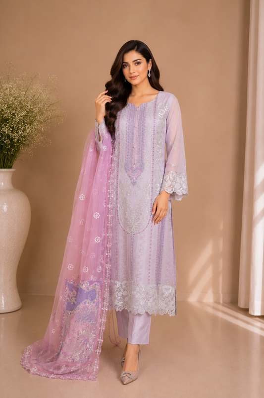 Embroidered Kameez Suit — No. 203