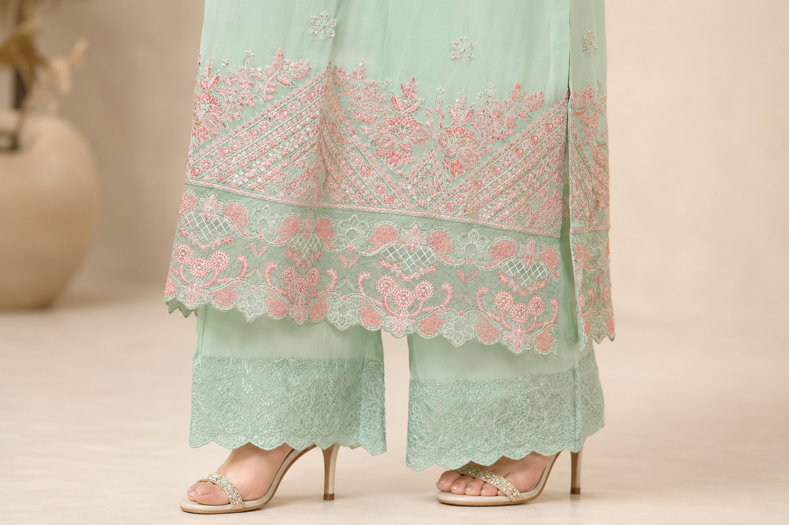 Embroidered Kameez Suit — No. 195