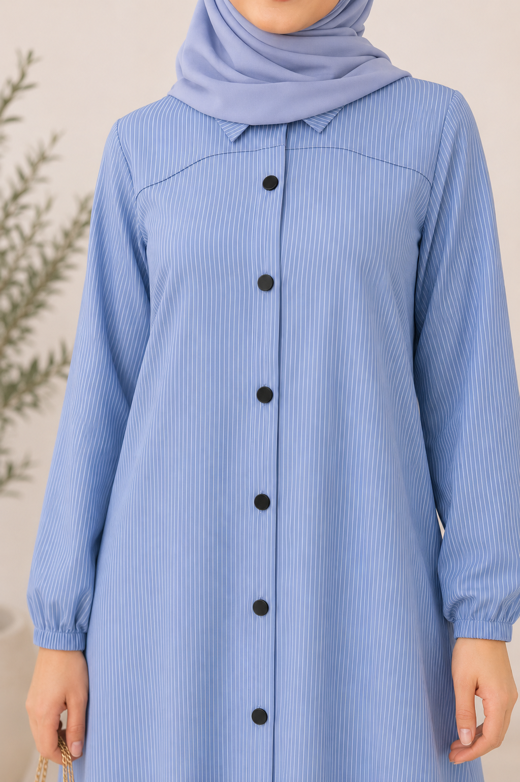Button-Front Abaya — No. 529