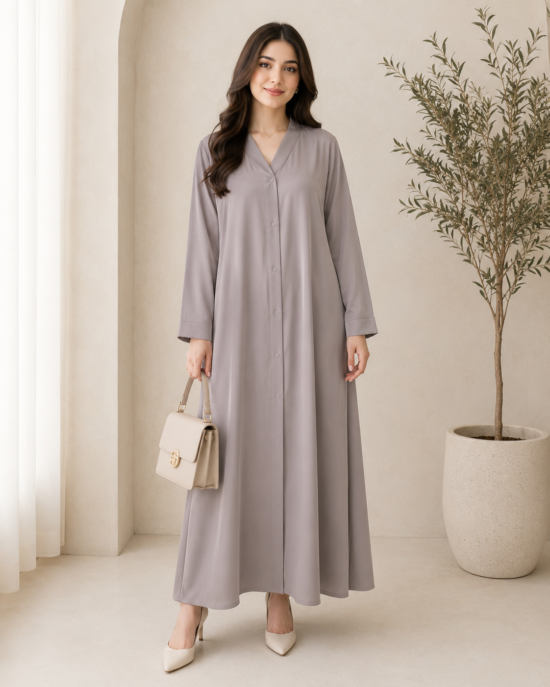 Hidden Button Abaya — No. 531