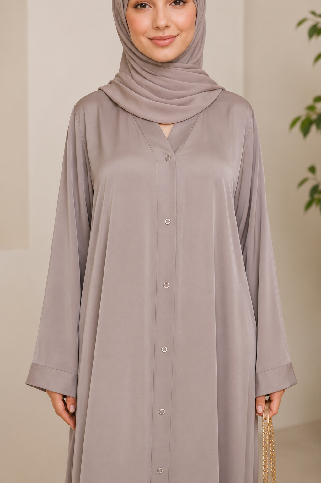 Hidden Button Abaya — No. 531