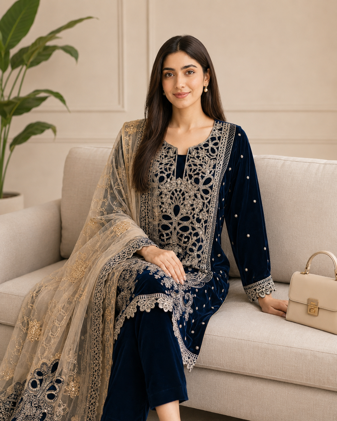 Embroidered Kameez Suit — No. 176