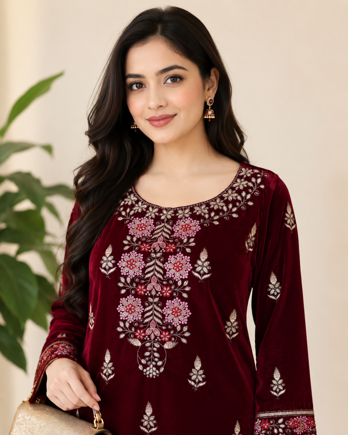 Embroidered Kameez Suit — No. 172