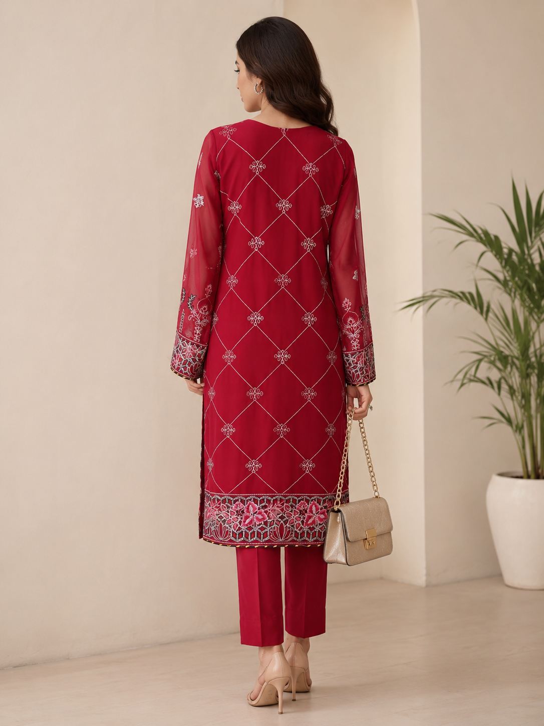 Embroidered Kameez Suit — No. 440