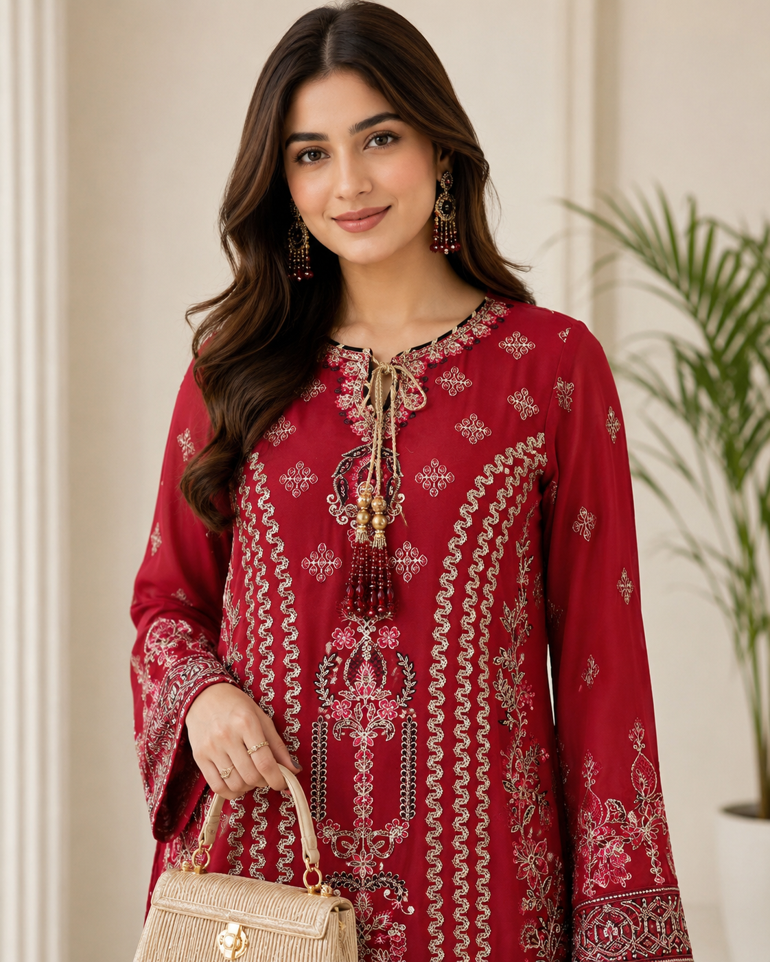 Embroidered Kameez Suit — No. 440