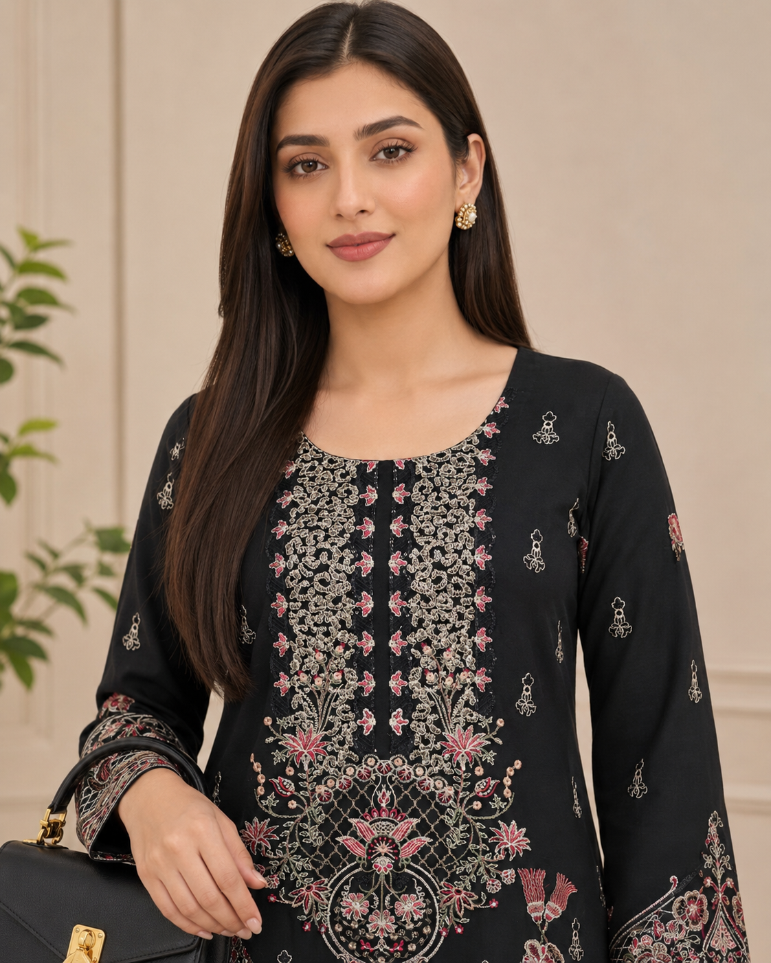 Embroidered Kameez Suit — No. 444