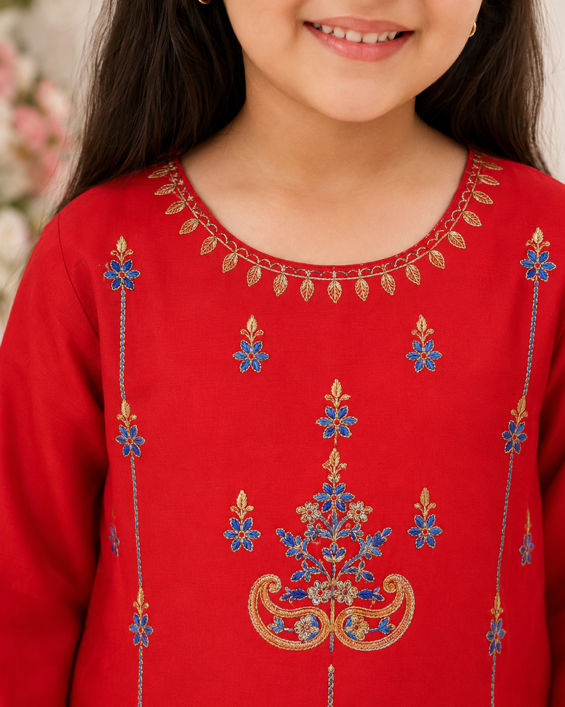 Embroidered Girls 3-Piece Suit — No. 077