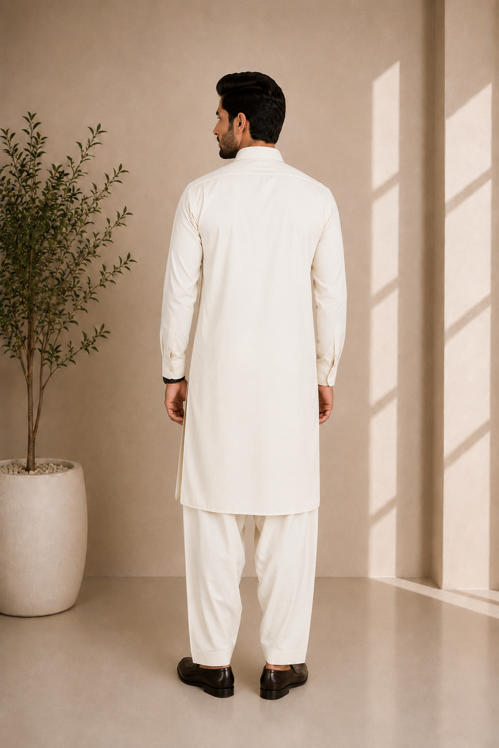 Collar-Neck Gents Suit — No. 075