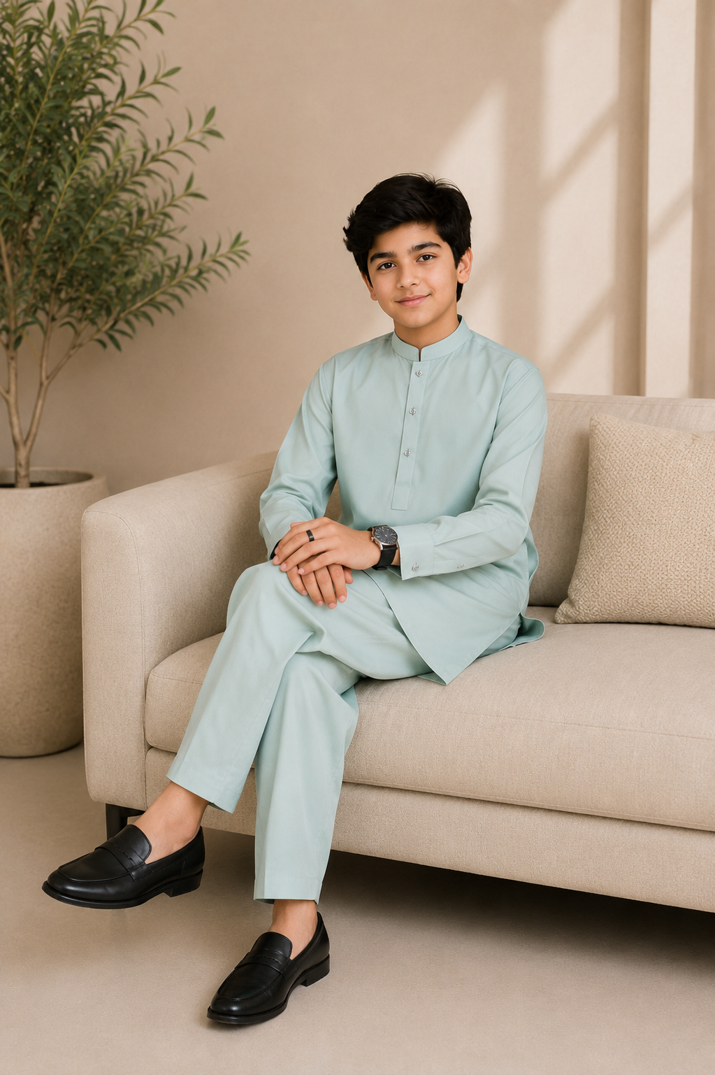 Aqua 2-Piece Children's Suit