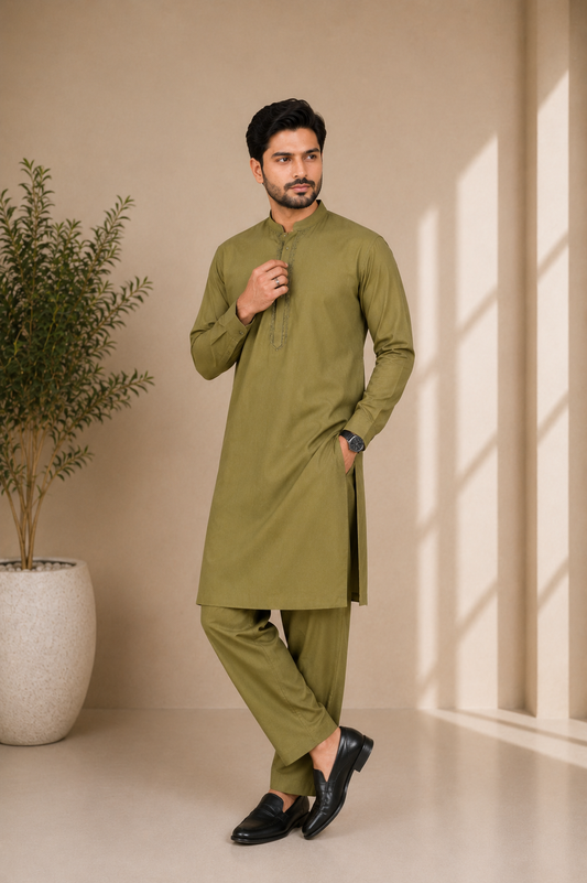 Embroidered 3-Piece Gents Suit — No. 081