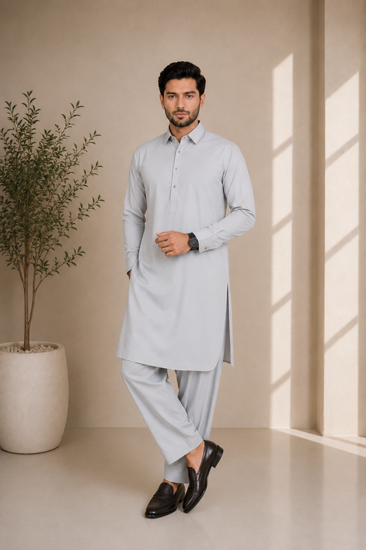 Collar-Neck Gents Suit — No. 082