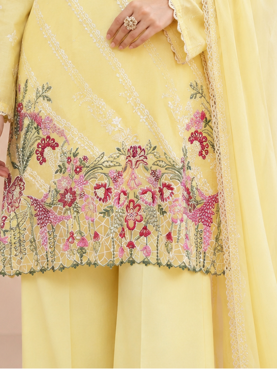 Embroidered Suit with Fancy Dupatta — No. 083
