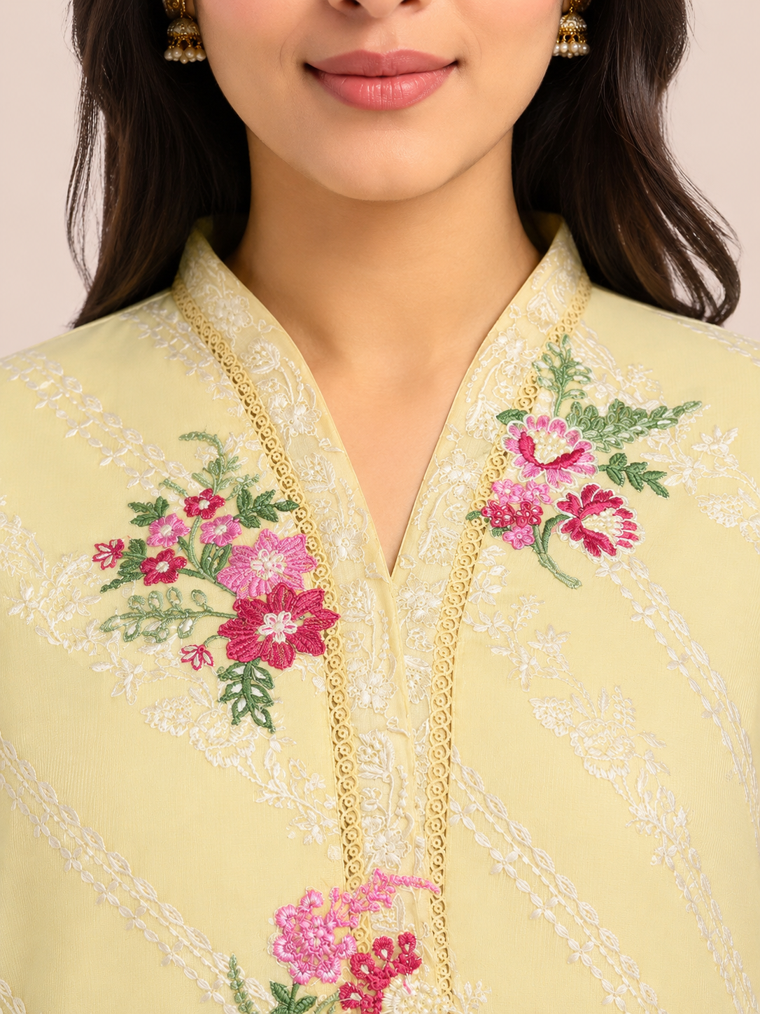 Embroidered Suit with Fancy Dupatta — No. 083