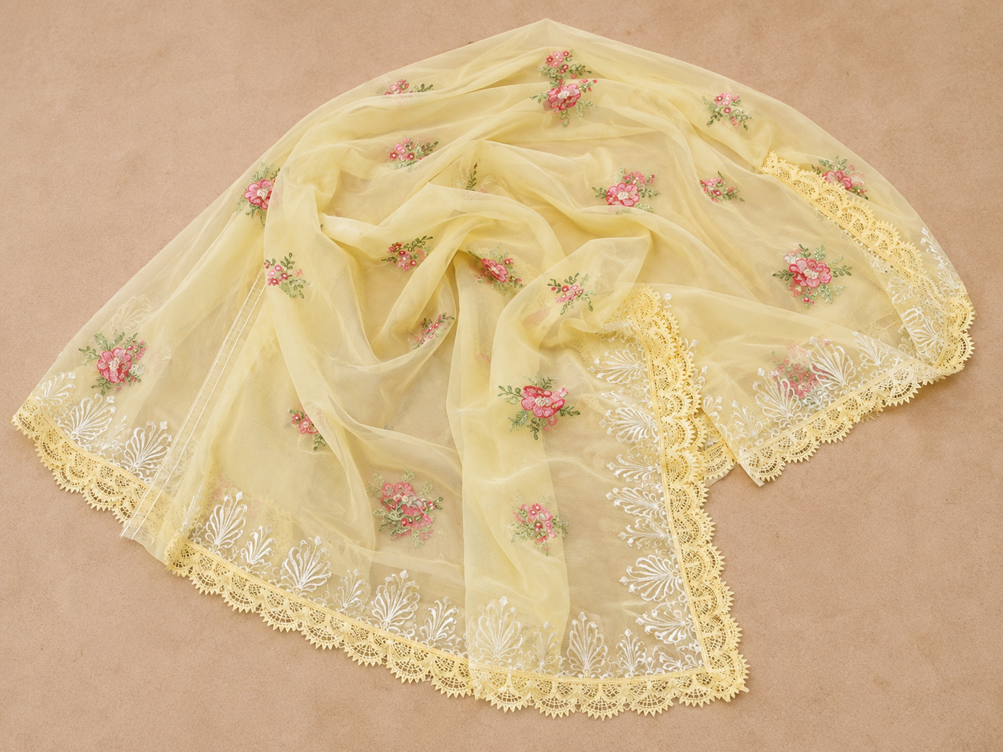 Embroidered Suit with Fancy Dupatta — No. 083
