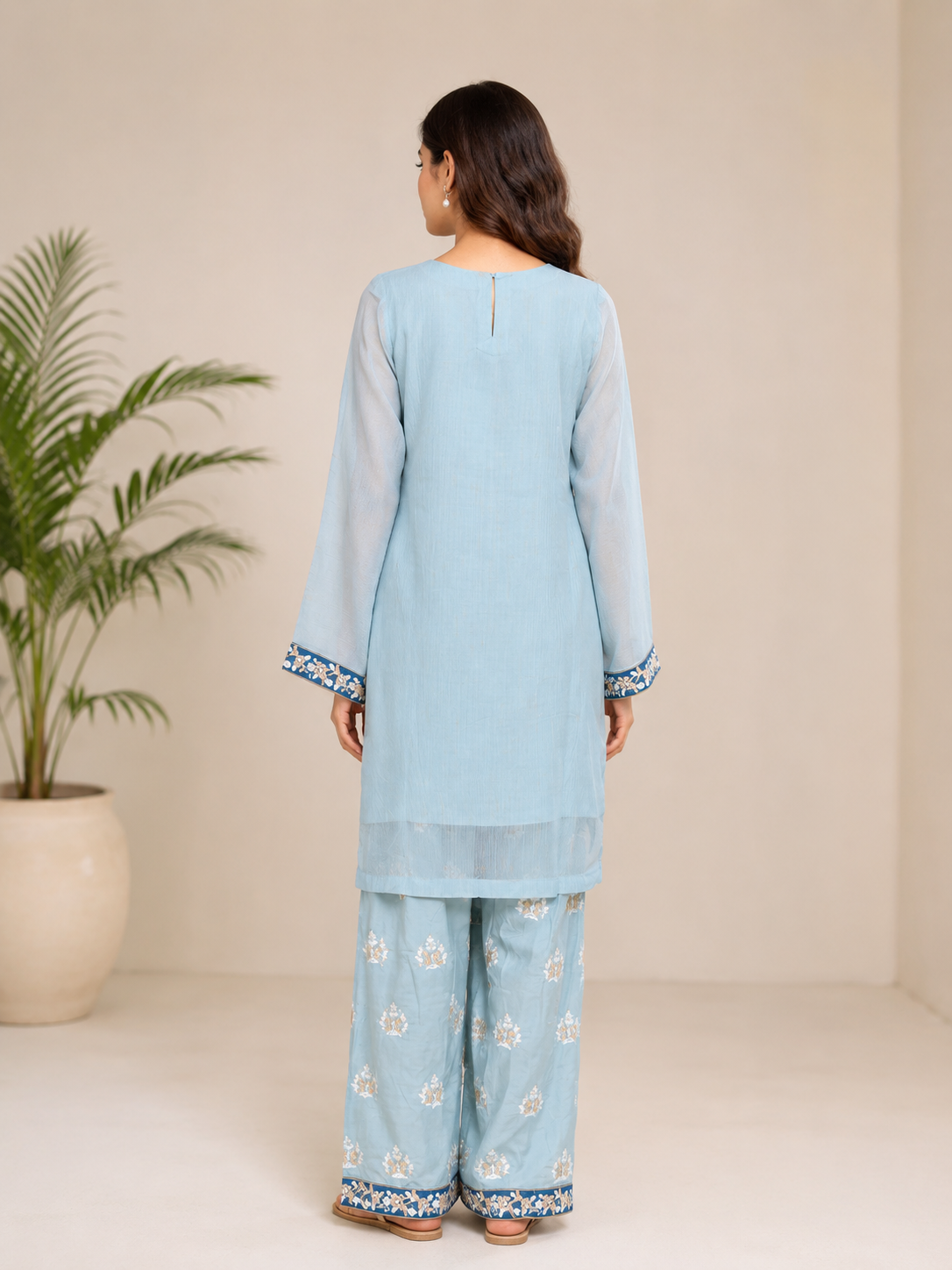 Ladies Suit with Embroidered Dupatta — No. 080