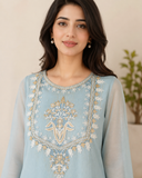 Ladies Suit with Embroidered Dupatta — No. 080