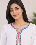 Neck-Embroidered Plain Lawn Suit — No. 077
