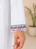 Neck-Embroidered Plain Lawn Suit — No. 077
