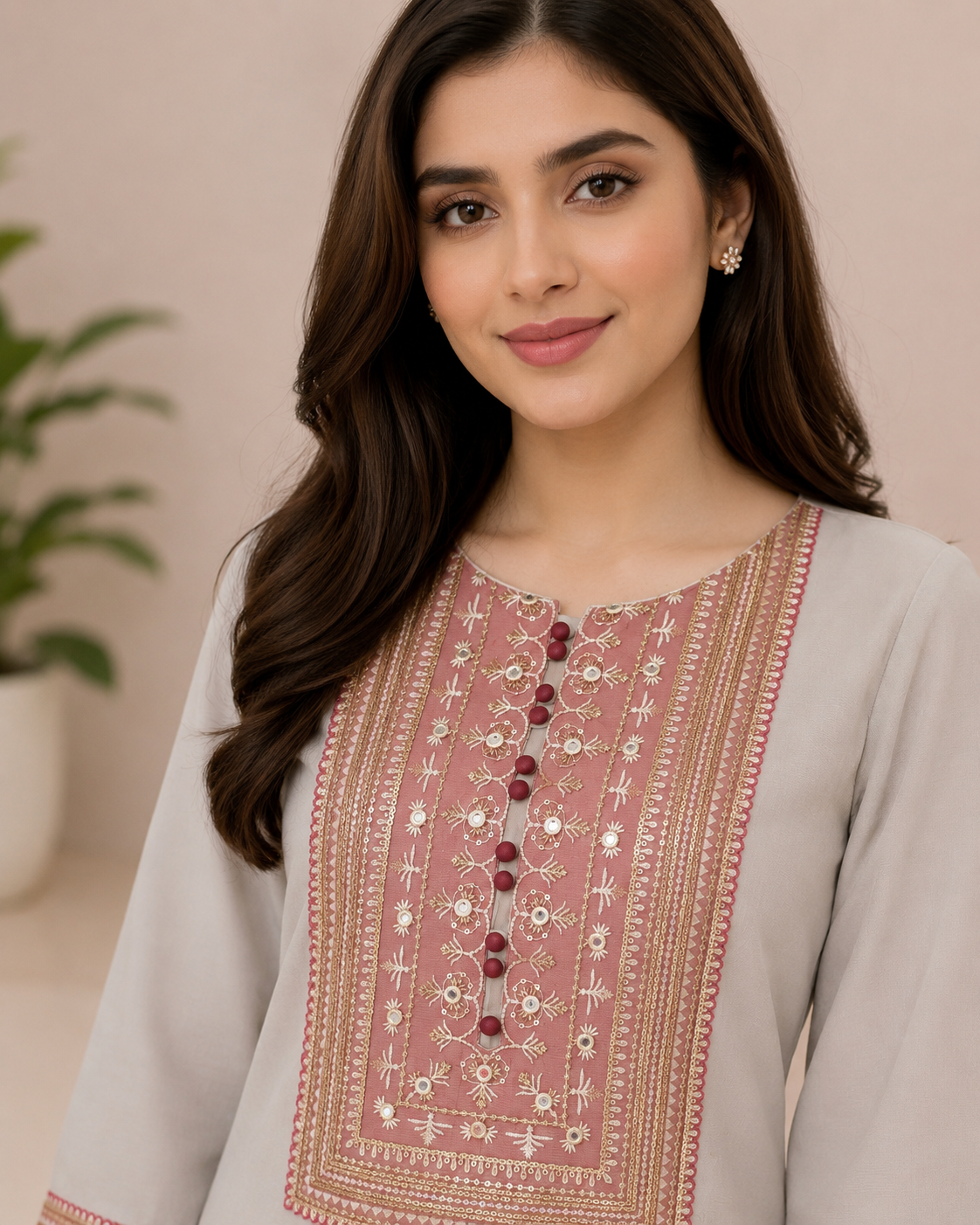 Ladies Suit with Embroidered Dupatta — No. 086