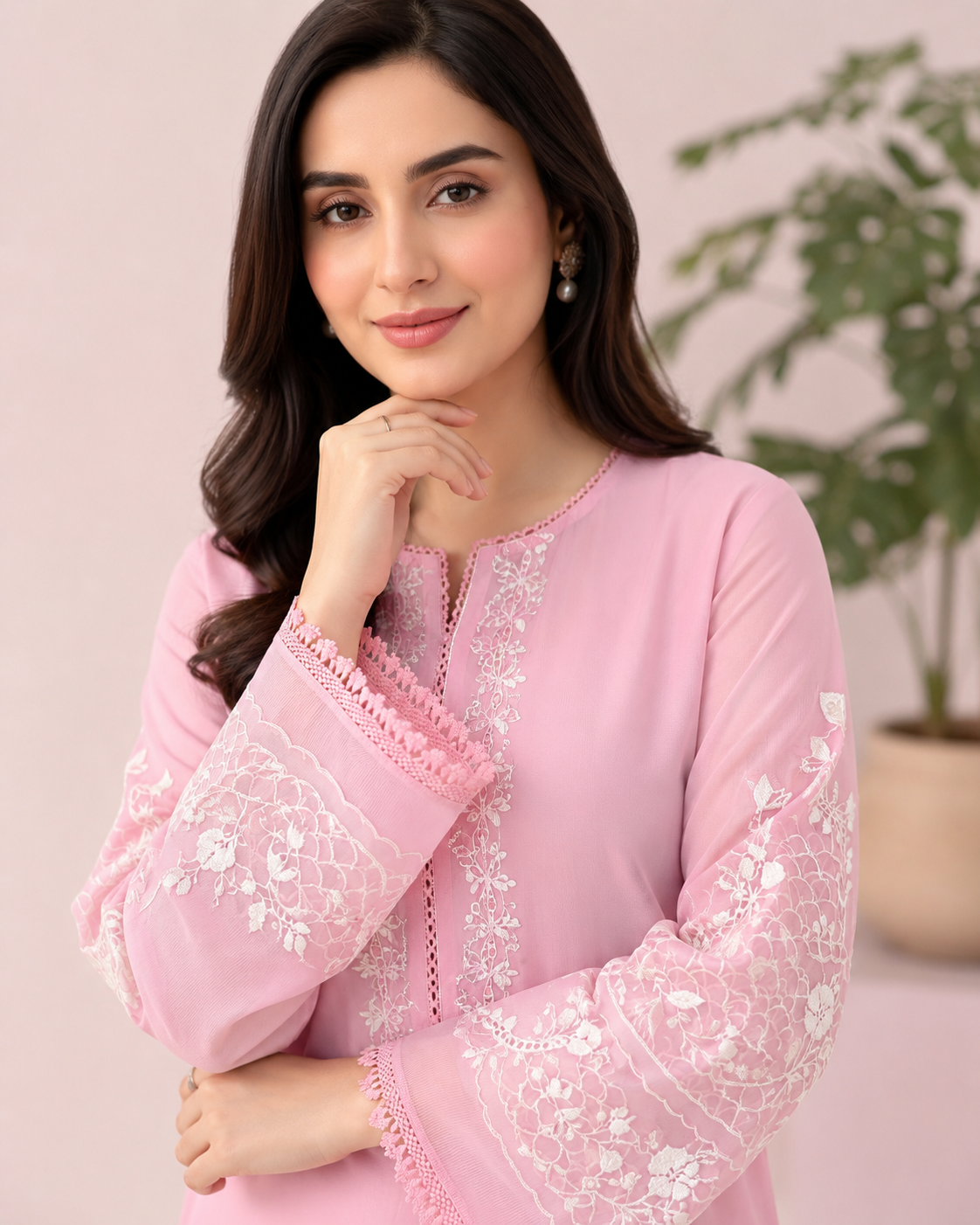 Embroidered Ladies Suit with Dupatta — No. 088