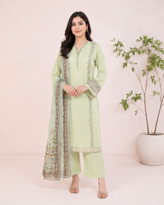 Embroidered Ladies Suit — No. 090