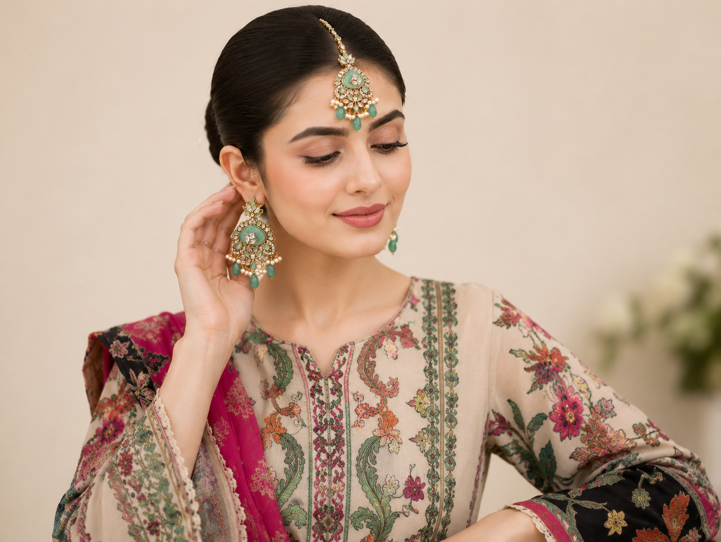 Printed Suit with Dupatta — No. 094
